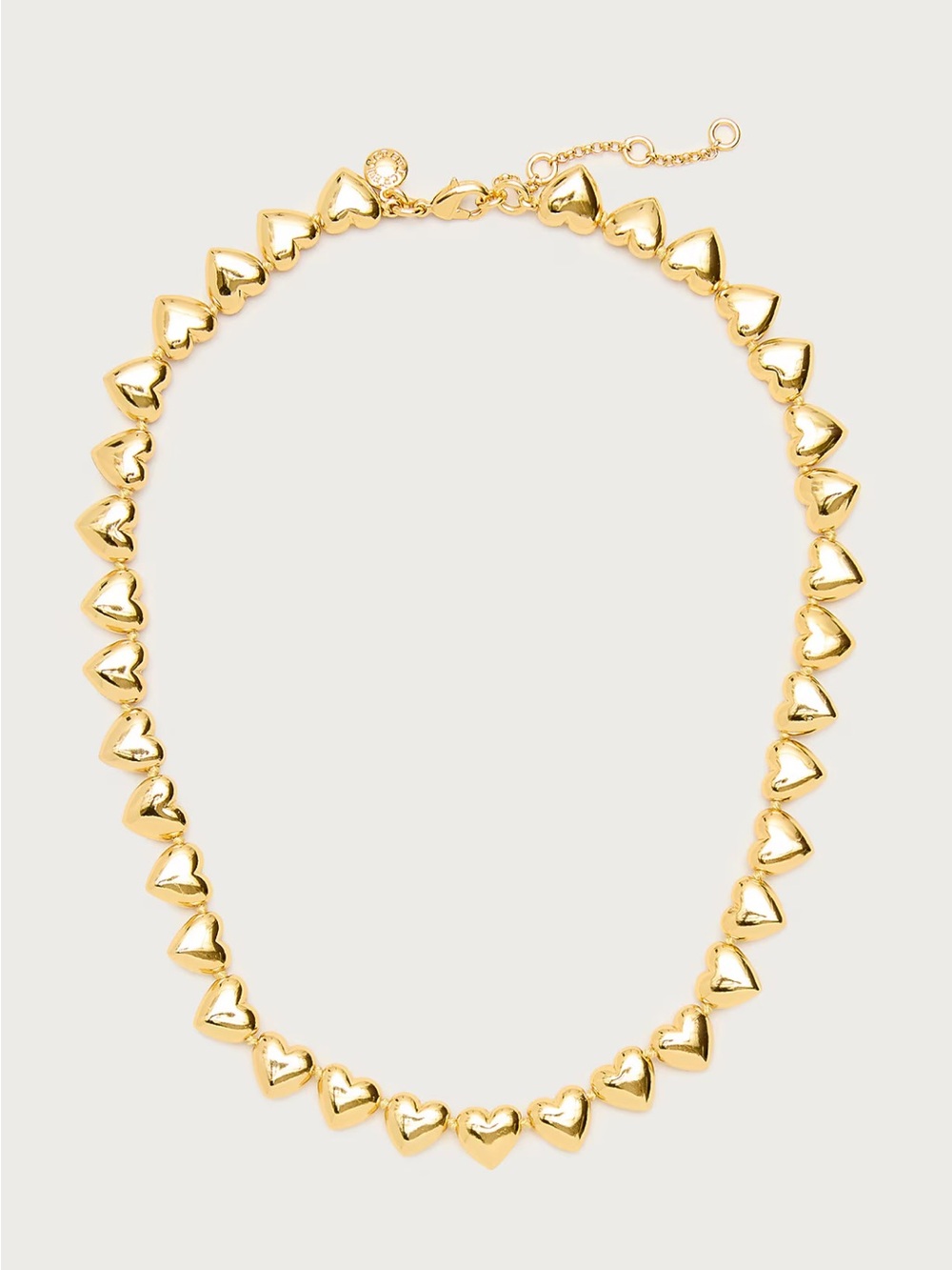 NWT J. Crew metallic beaded heart gold necklace - Picture 3 of 6